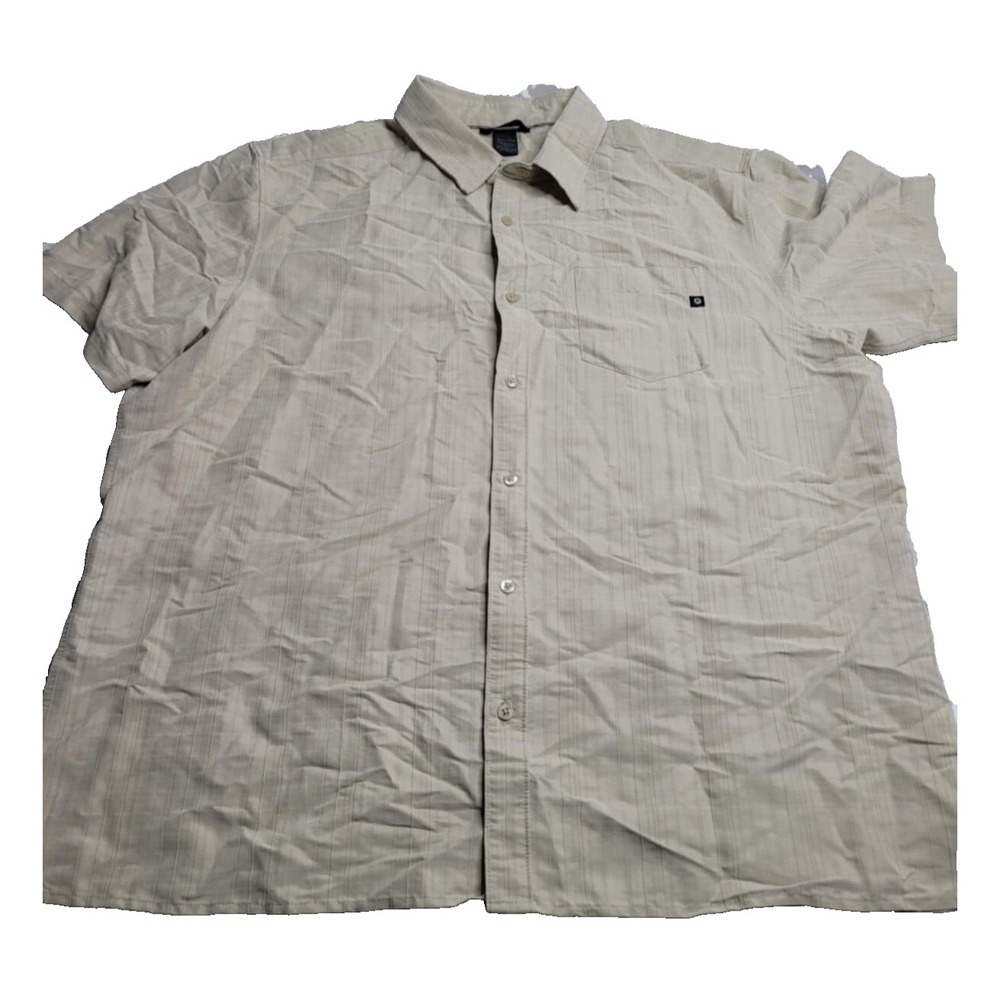 Marmot Men's‎ Button Short Sleeve Beige Tan Shirt 2XL
